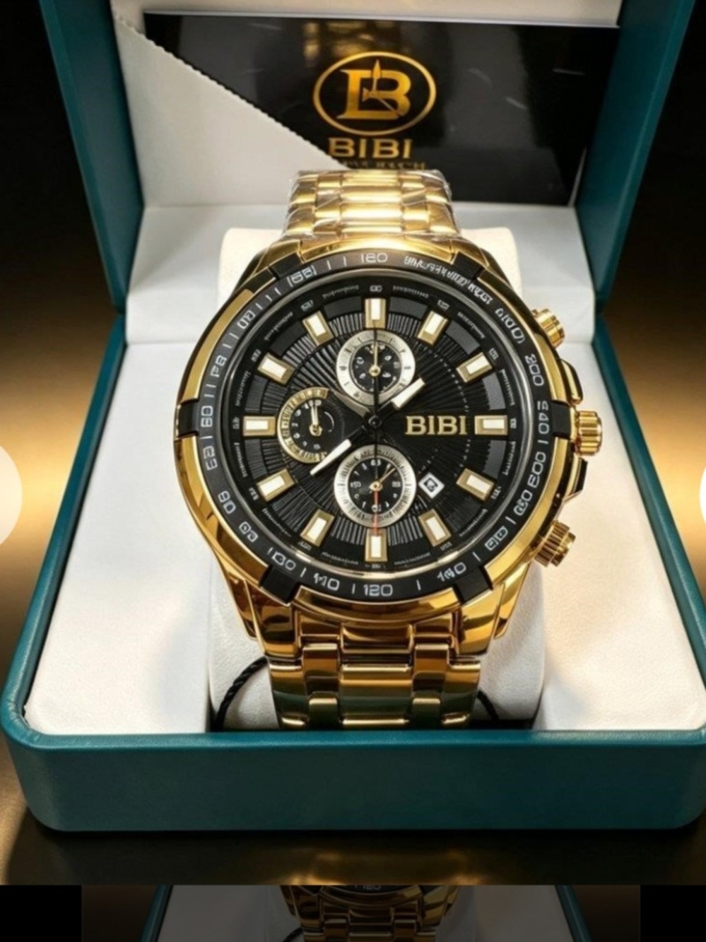 BiBi Gold and Black Men’s Chronograph Watch